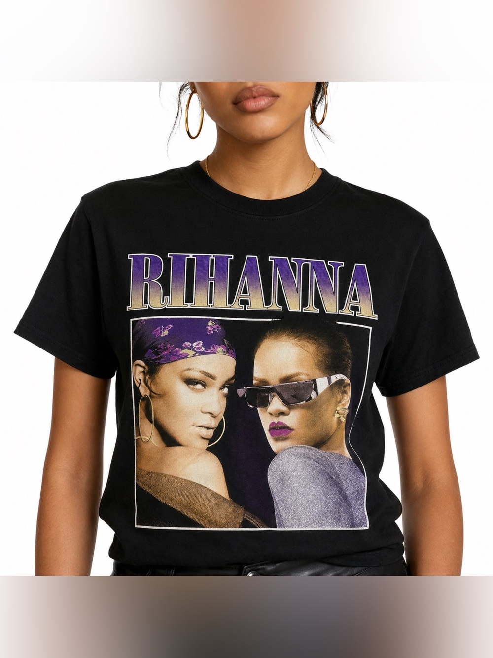 TeeStyled Value Rihanna Graphic Tee • Vintage Style Fan Shirt • Size S